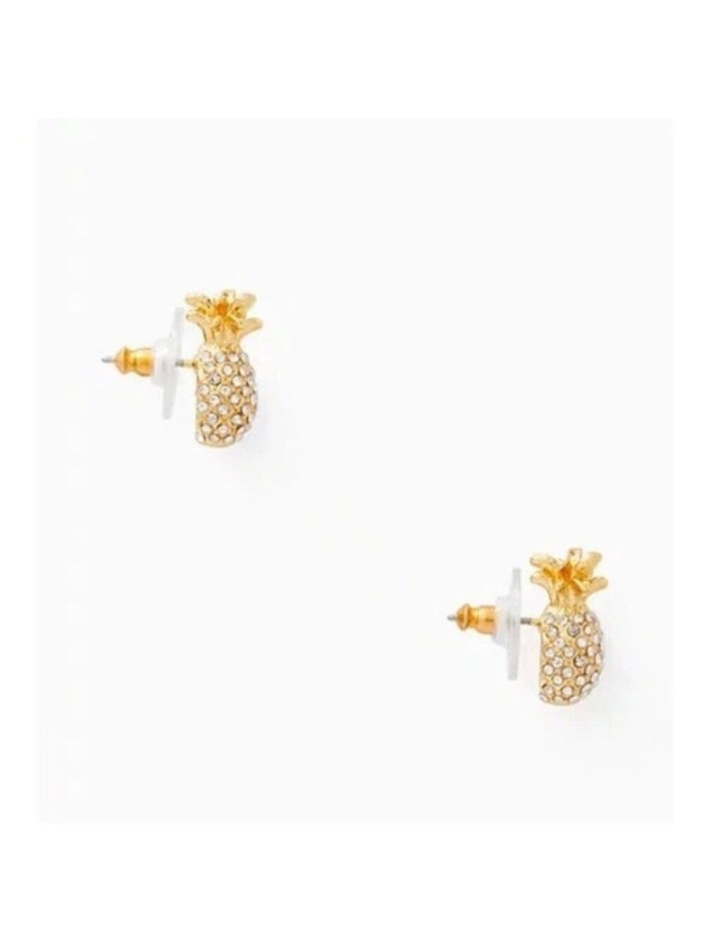 Kate Spade Pave Earrings Pineapple By the Pool - Picture 2 of 3
